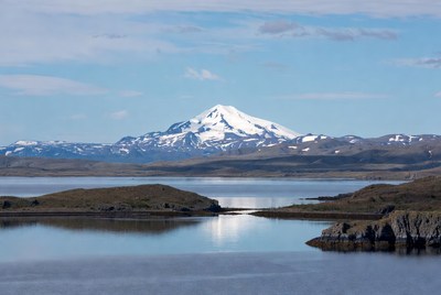Snowy Mountain Reflecting in Lake