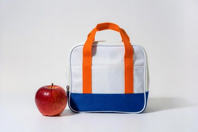 Red Apple with White Lunch Bag