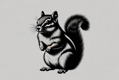 Cute chipmunk illustration