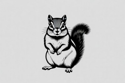 Cute chipmunk illustration standing