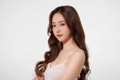 Asian woman in white camisole