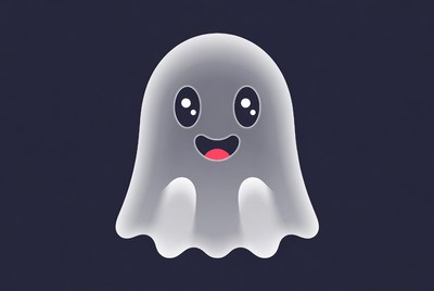 Cute smiling ghost illustration