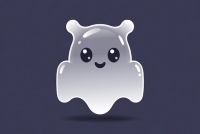 Cute cartoon ghost illustration