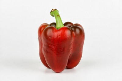 Red Bell Pepper on White Background