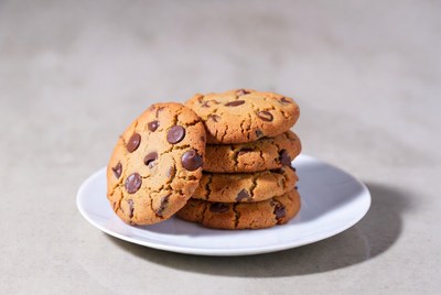 Stack of Chocolate Chip Cookies on Plate