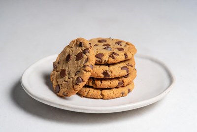 Stack of Chocolate Chip Cookies on Plate