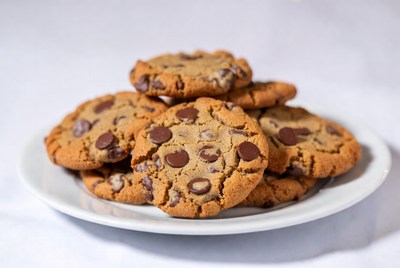 Stack of Chocolate Chip Cookies on Plate