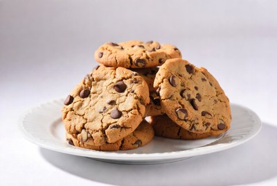 Stack of Chocolate Chip Cookies on Plate