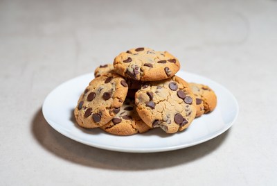 Stack of Chocolate Chip Cookies on Plate