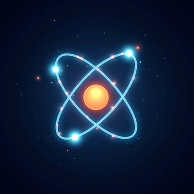 Glowing Atom Illustration