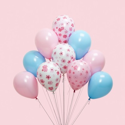 Pink Cherry Blossom Balloons Bouquet
