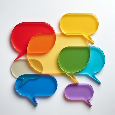 Colorful Transparent Speech Bubbles