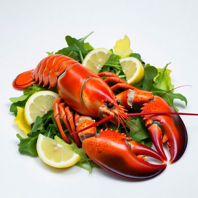 Red Lobster with Lemon and Greens