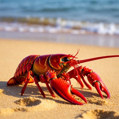 Red Lobster on Beach