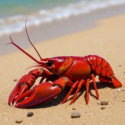 Red Lobster on Beach