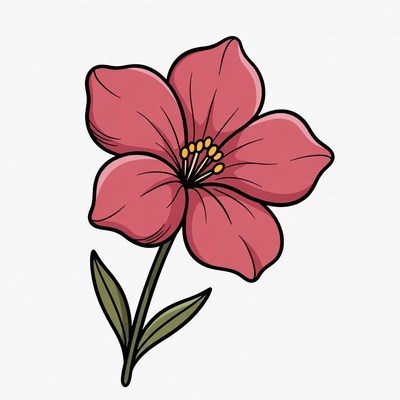 Pink flower illustration