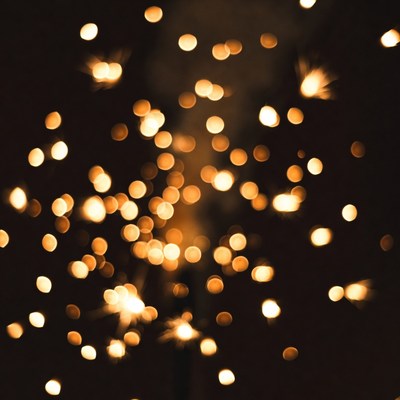 Golden Bokeh Lights Background