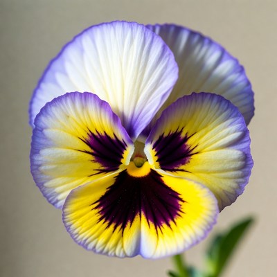 Purple and yellow pansy flower