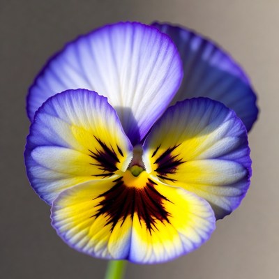 Purple Pansy Flower Closeup