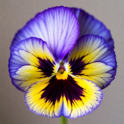 Purple and Yellow Pansy Flower