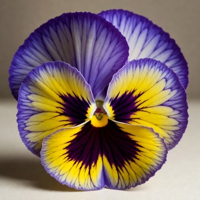 Purple and Yellow Pansy Flower