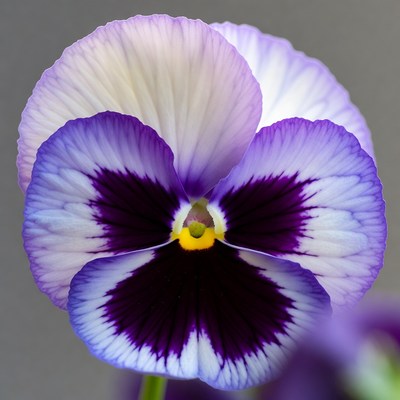 Purple Pansy Flower Closeup