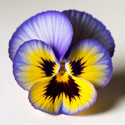 Purple and yellow pansy flower