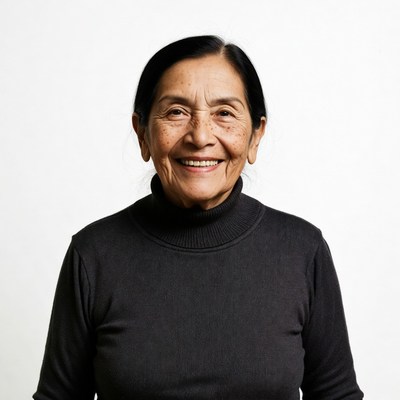 Smiling Asian elderly woman