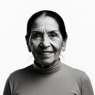 Elderly woman smiling portrait