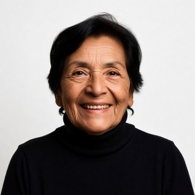 Smiling elderly Asian woman