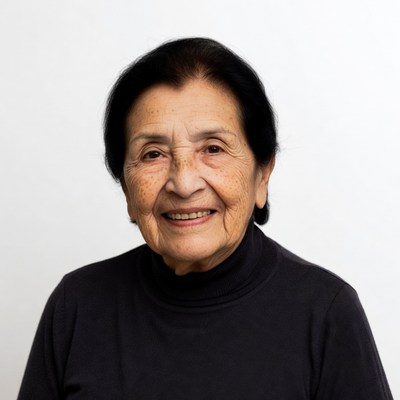 Elderly woman smiling portrait