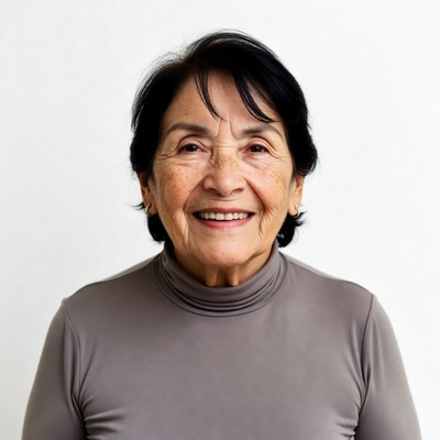 Smiling Asian elderly woman