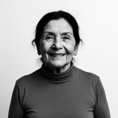 Elderly woman smiling portrait