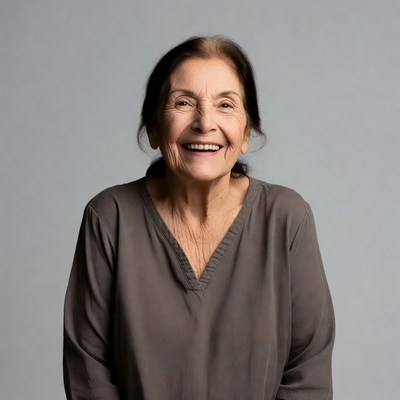 Smiling elderly woman portrait