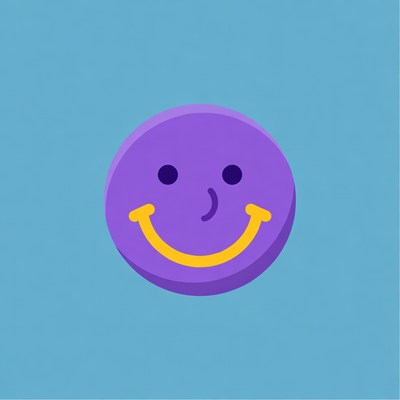 Purple Smiley Face Emoticon