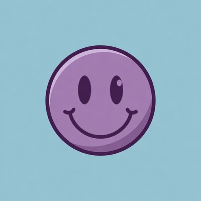 Purple Smiley Face Illustration