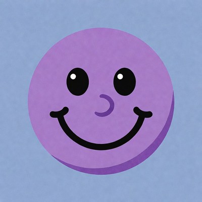 Purple Smiley Face Emoticon