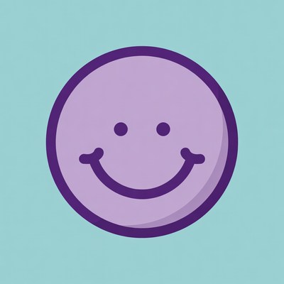 Purple Smiley Face Icon
