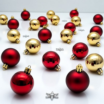 Red and Gold Christmas Ornaments