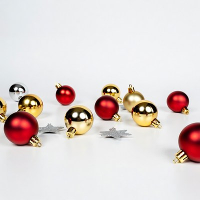 Red Gold Silver Christmas Ornaments