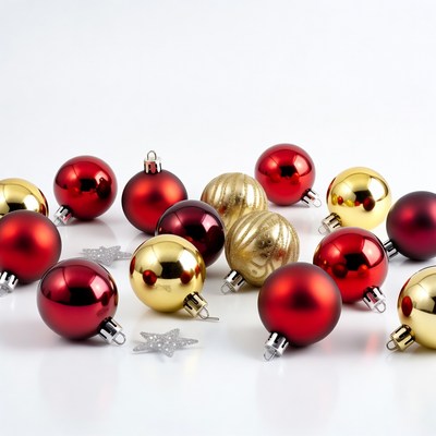 Red and Gold Christmas Ornaments