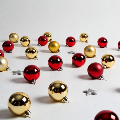 Red and Gold Christmas Ornaments