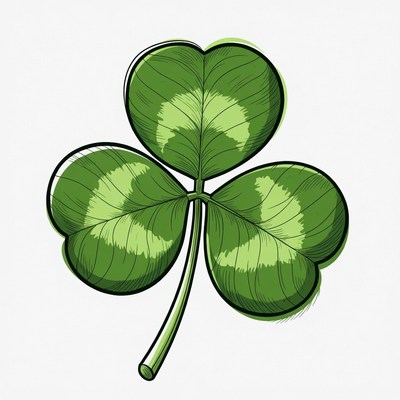 Three-leaf clover illustration