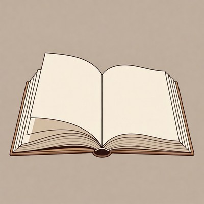 Open Book Illustration