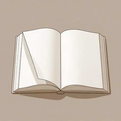 Open Book Illustration