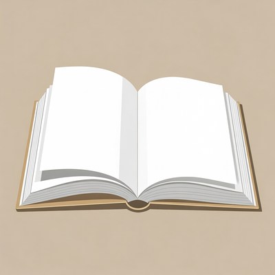 Open book with blank pages