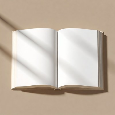 Open Book with Sunlight Shadows