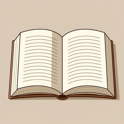 Open Book Illustration