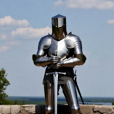 Medieval Knight in Shining Armor