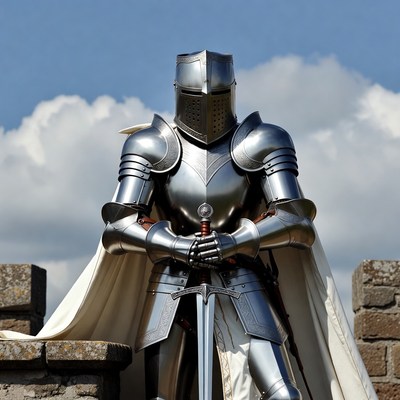 Medieval Knight in Shining Armor